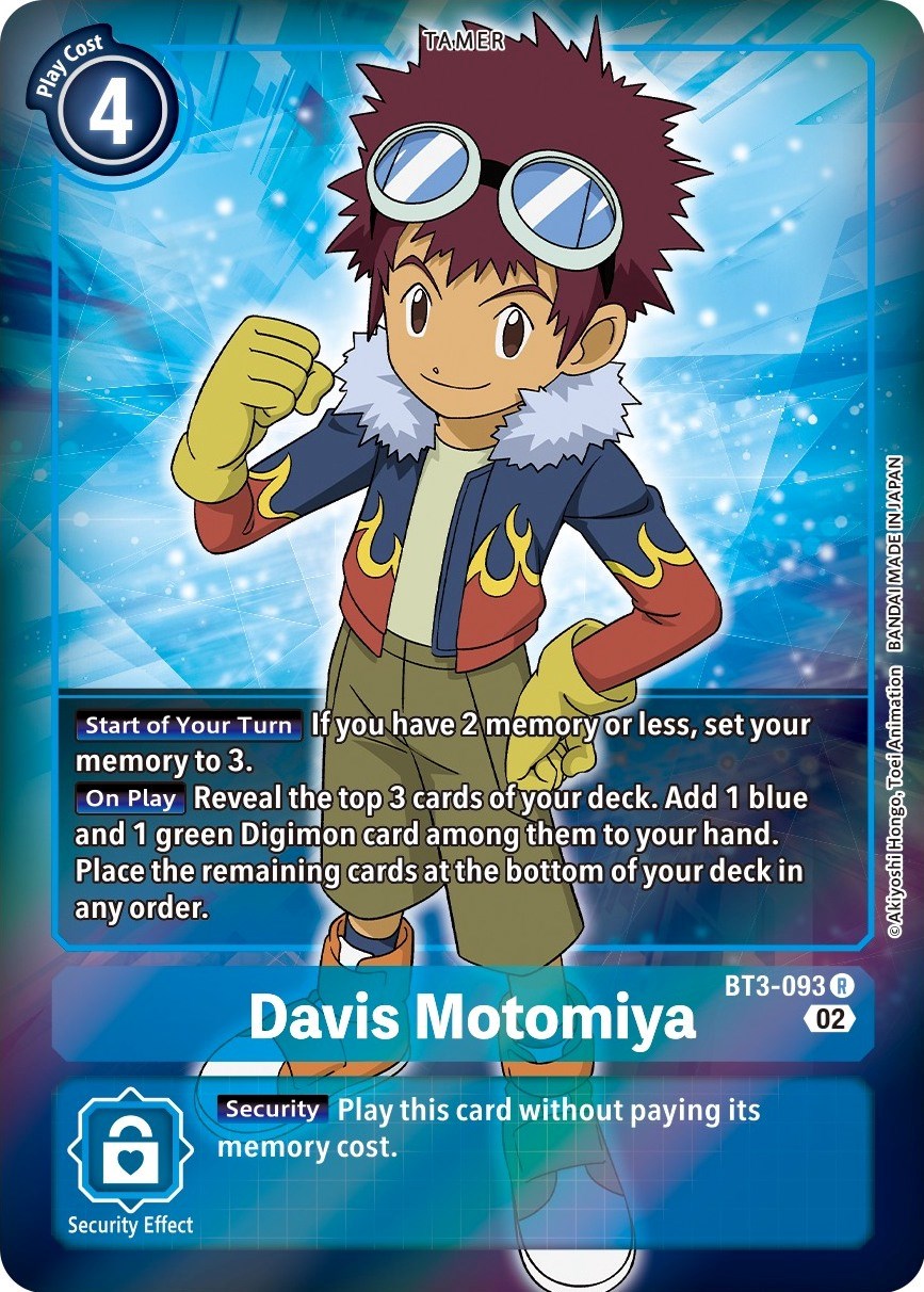 Davis Motomiya [BT3-093] (Alternate Art) [Starter Deck: Jesmon] | Arkham Games and Comics