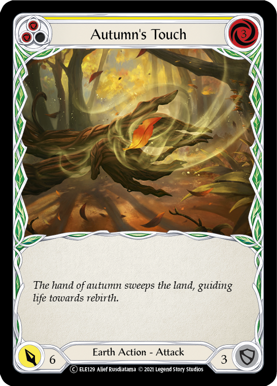 Autumn's Touch (Yellow) [U-ELE129] (Tales of Aria Unlimited)  Unlimited Rainbow Foil | Arkham Games and Comics