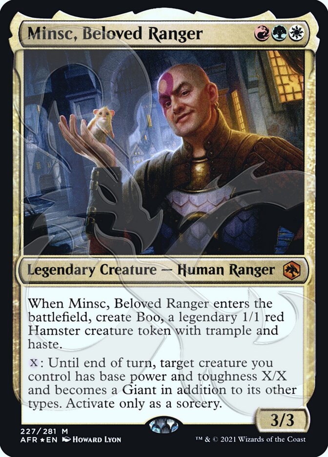 Minsc, Beloved Ranger (Ampersand Promo) [Dungeons & Dragons: Adventures in the Forgotten Realms Promos] | Arkham Games and Comics