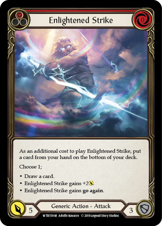 Enlightened Strike [WTR159-M] (Welcome to Rathe)  Alpha Print Rainbow Foil | Arkham Games and Comics