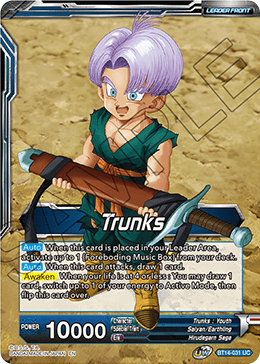 Trunks // Trunks, the Hero's Successor (BT14-031) [Cross Spirits] | Arkham Games and Comics