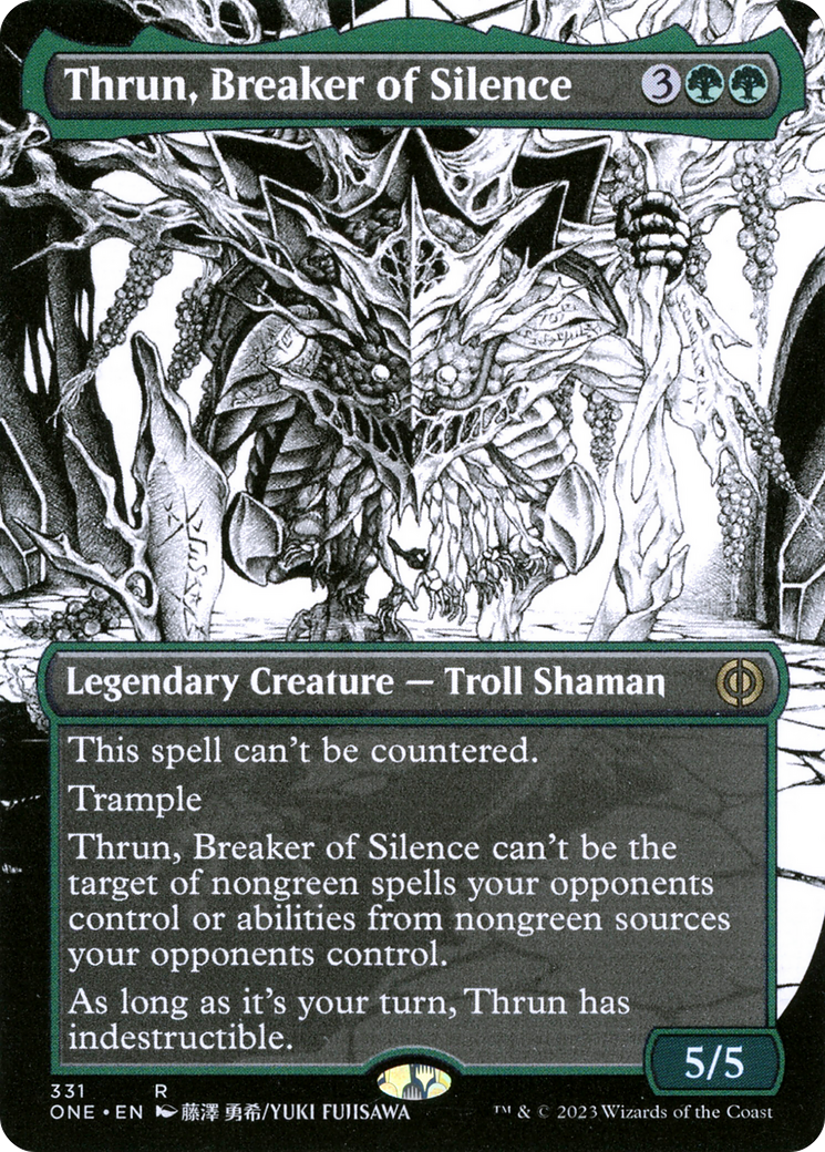 Thrun, Breaker of Silence (Borderless Manga) [Phyrexia: All Will Be One] | Arkham Games and Comics