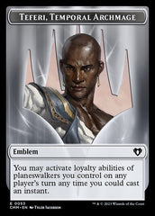 Servo // Emblem - Teferi, Temporal Archmage Double-Sided Token [Commander Masters Tokens] | Arkham Games and Comics