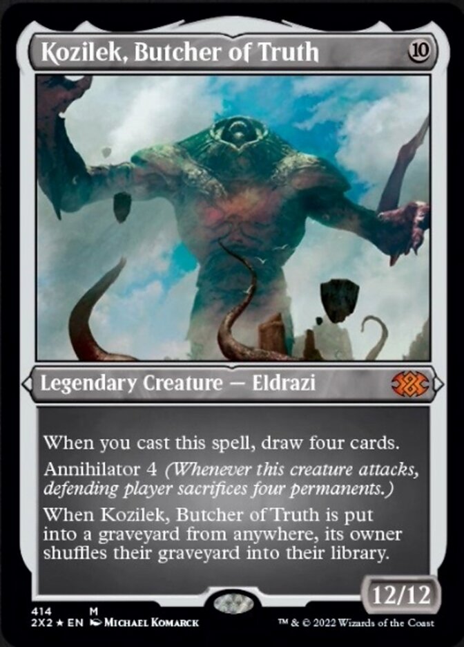 Kozilek, Butcher of Truth (Foil Etched) [Double Masters 2022] | Arkham Games and Comics