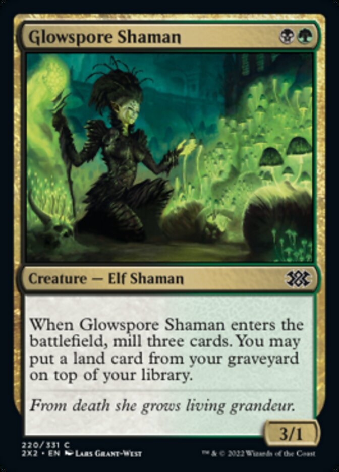 Glowspore Shaman [Double Masters 2022] | Arkham Games and Comics