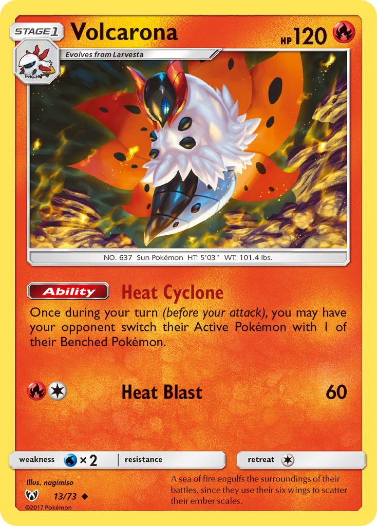 Volcarona (13/73) [Sun & Moon: Shining Legends] | Arkham Games and Comics