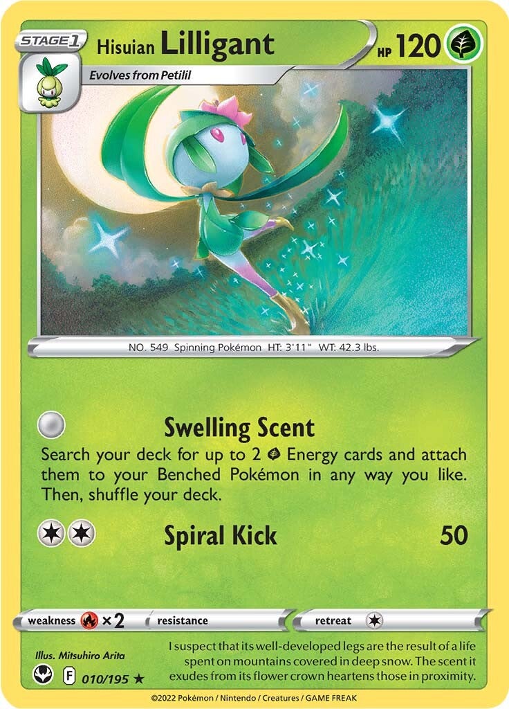 Hisuian Lilligant (010/195) [Sword & Shield: Silver Tempest] | Arkham Games and Comics