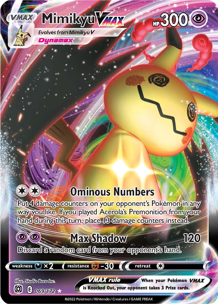 Mimikyu VMAX (069/172) [Sword & Shield: Brilliant Stars] | Arkham Games and Comics