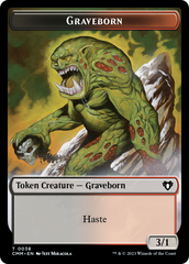 Spirit (0010) // Graveborn Double-Sided Token [Commander Masters Tokens] | Arkham Games and Comics