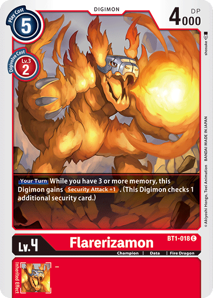 Flarerizamon [BT1-018] [Release Special Booster Ver.1.0] | Arkham Games and Comics