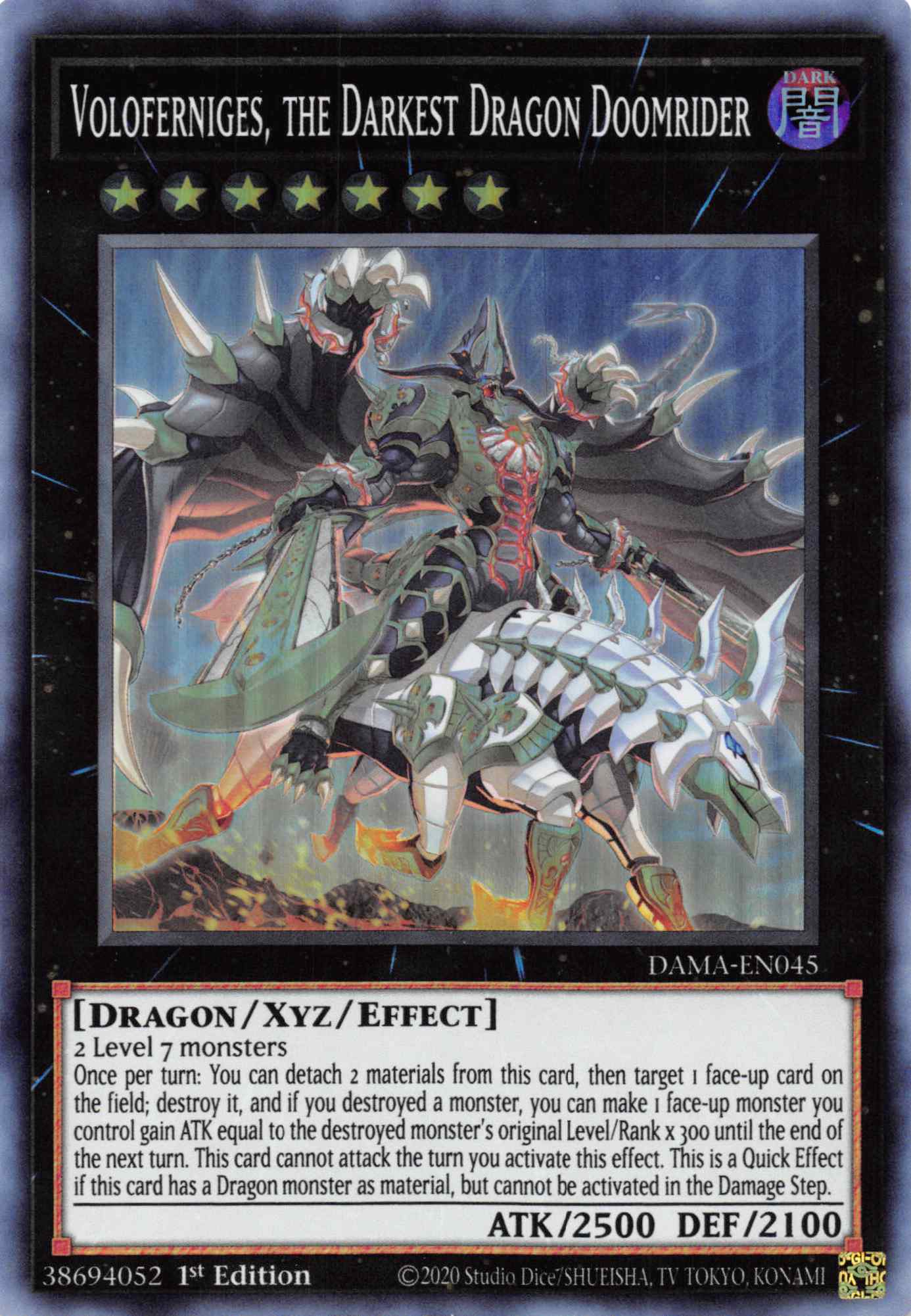 Voloferniges, the Darkest Dragon Doomrider [DAMA-EN045] Super Rare | Arkham Games and Comics