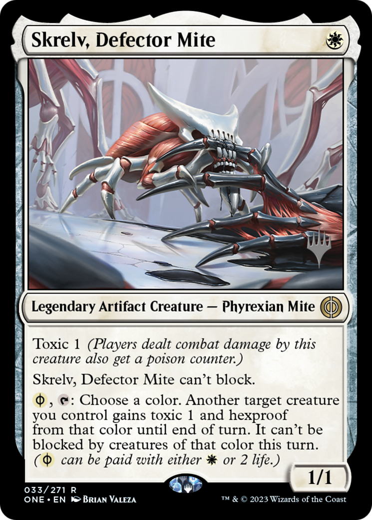 Skrelv, Defector Mite (Promo Pack) [Phyrexia: All Will Be One Promos] | Arkham Games and Comics