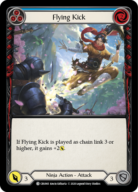 Flying Kick (Blue) [CRU065] (Crucible of War)  1st Edition Normal | Arkham Games and Comics