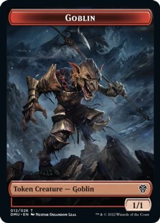 Zombie Knight // Goblin Double-Sided Token [Dominaria United Commander Tokens] | Arkham Games and Comics