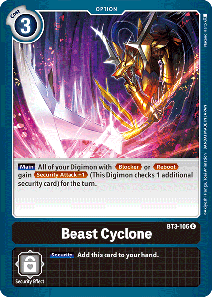 Beast Cyclone [BT3-106] [Release Special Booster Ver.1.5] | Arkham Games and Comics