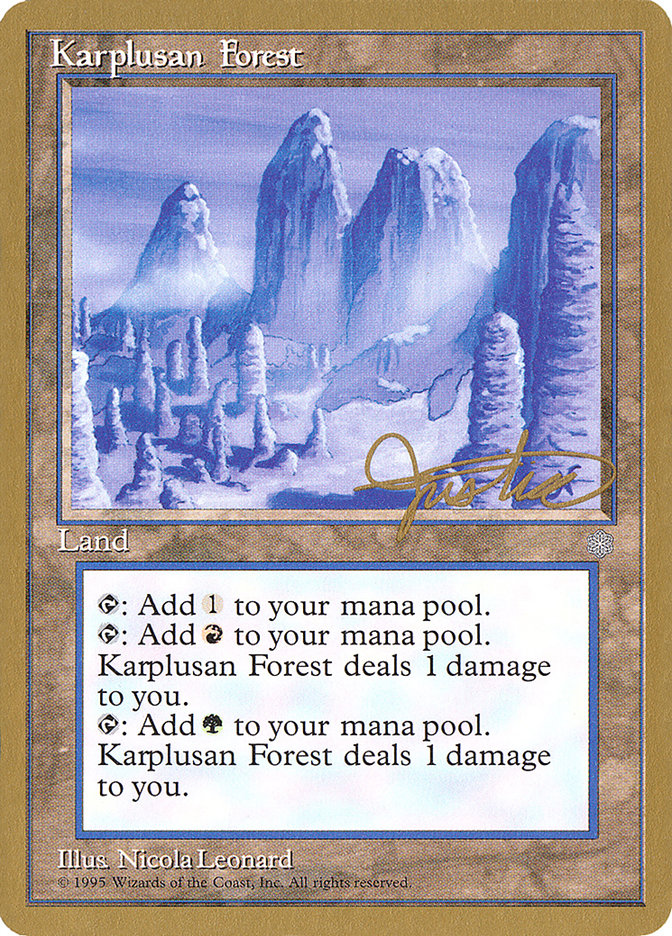 Karplusan Forest (Mark Justice) [Pro Tour Collector Set] | Arkham Games and Comics