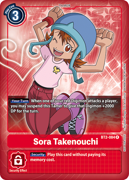 Sora Takenouchi [BT2-084] (Buy-A-Box Promo) [Release Special Booster Ver.1.0 Promos] | Arkham Games and Comics