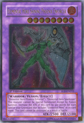 Elemental Hero Shining Phoenix Enforcer [EOJ-EN033] Ultimate Rare | Arkham Games and Comics