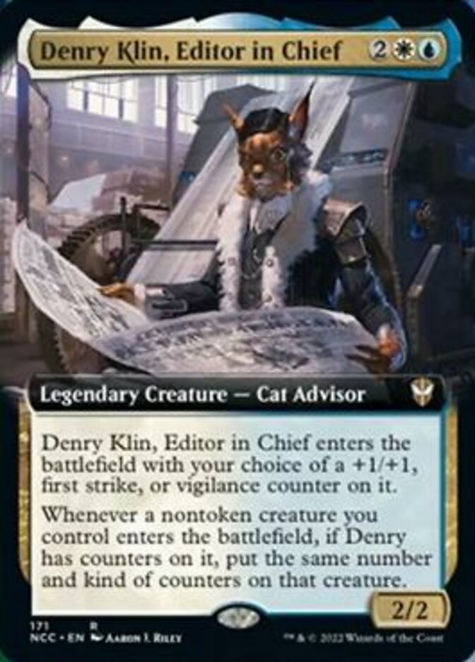 Denry Klin, Editor in Chief (Extended Art) [Streets of New Capenna Commander] | Arkham Games and Comics