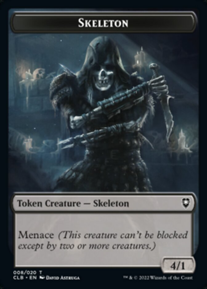 Treasure // Skeleton Double-sided Token [Commander Legends: Battle for Baldur's Gate Tokens] | Arkham Games and Comics