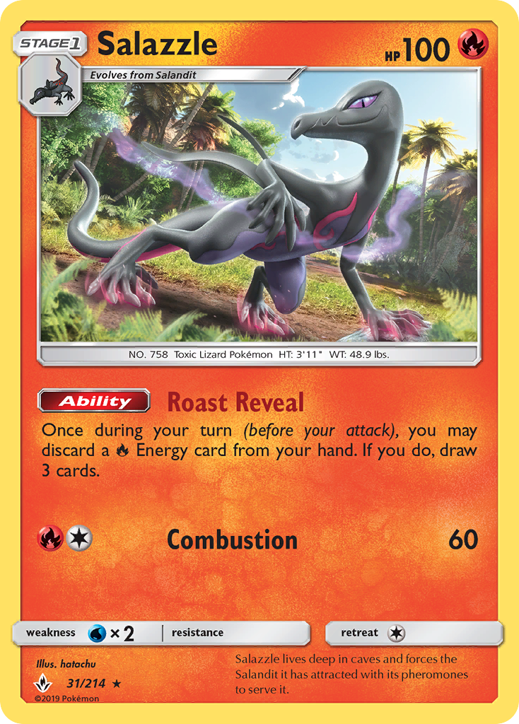 Salazzle (31/214) [Sun & Moon: Unbroken Bonds] | Arkham Games and Comics