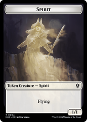 Spirit // Phyrexian Germ Double-Sided Token [Murders at Karlov Manor Commander Tokens] | Arkham Games and Comics