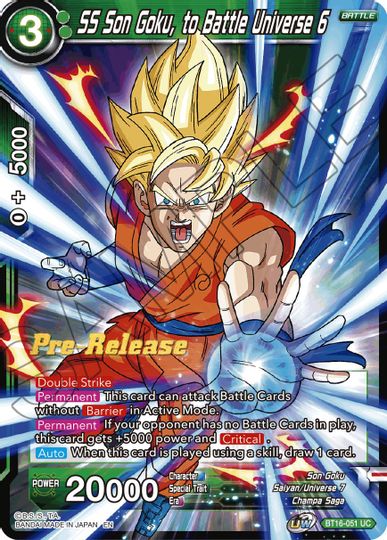 SS Son Goku, to Battle Universe 6 (BT16-051) [Realm of the Gods Prerelease Promos] | Arkham Games and Comics