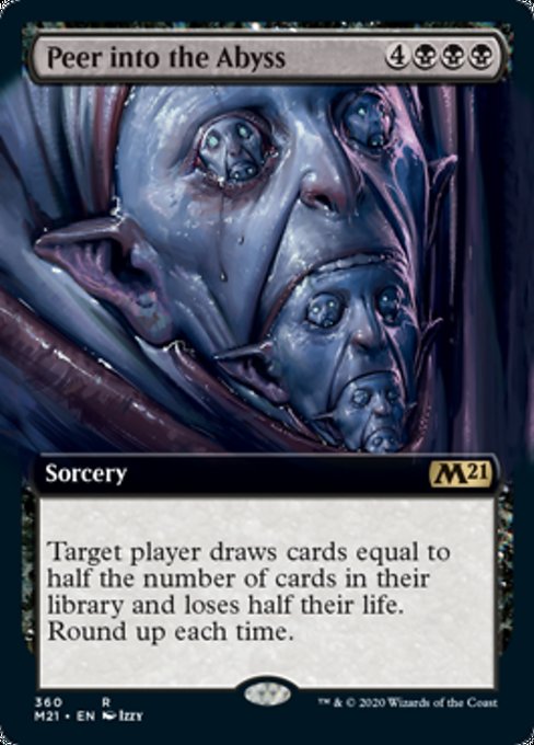 Peer Into the Abyss (Extended Art) [Core Set 2021] | Arkham Games and Comics