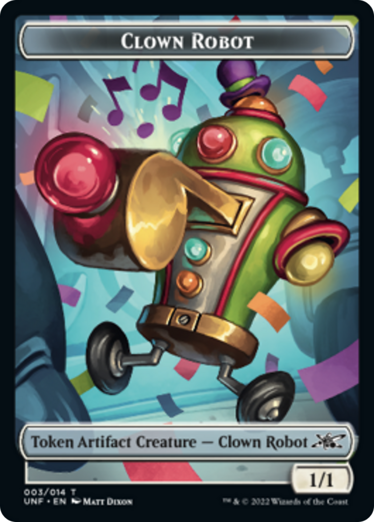 Clown Robot (003) // Treasure (012) Double-sided Token [Unfinity Tokens] | Arkham Games and Comics