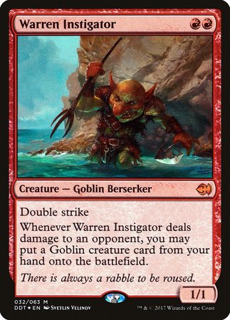 Warren Instigator [Duel Decks: Merfolk vs. Goblins] | Arkham Games and Comics