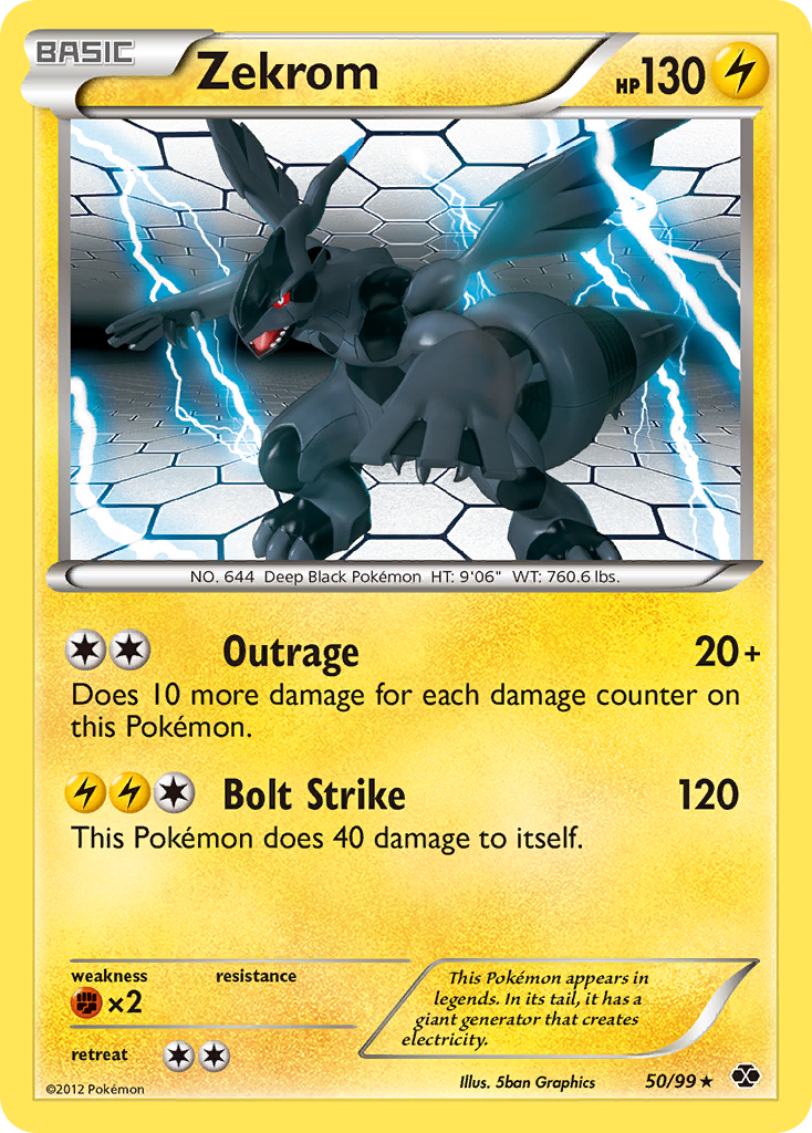 Zekrom (50/99) [Black & White: Next Destinies] | Arkham Games and Comics