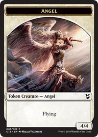 Angel // Cat Double-sided Token [Commander 2018 Tokens] | Arkham Games and Comics