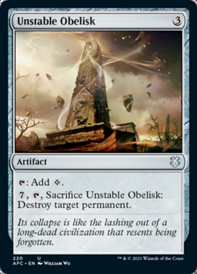 Unstable Obelisk [Dungeons & Dragons: Adventures in the Forgotten Realms Commander] | Arkham Games and Comics