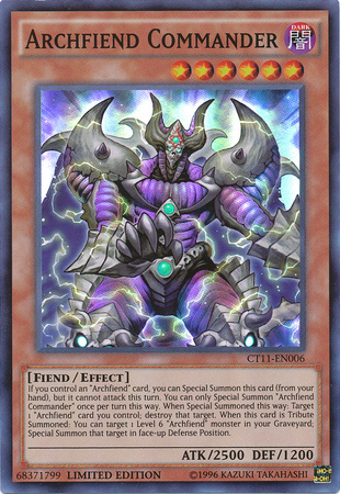 Archfiend Commander [CT11-EN006] Super Rare | Arkham Games and Comics