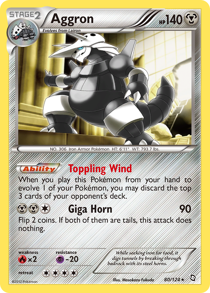 Aggron (80/124) [Black & White: Dragons Exalted] | Arkham Games and Comics