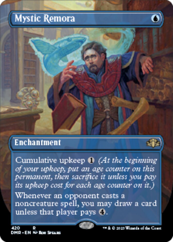 Mystic Remora (Borderless Alternate Art) [Dominaria Remastered] | Arkham Games and Comics