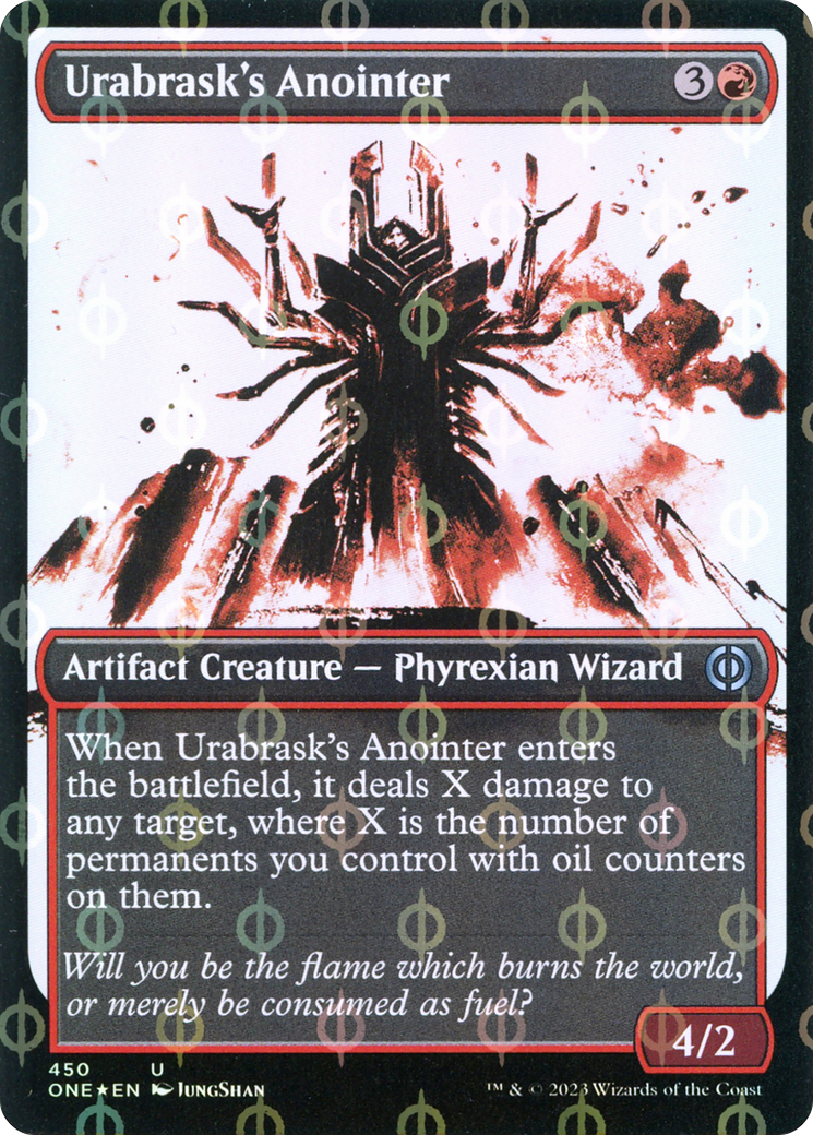 Urabrask's Anointer (Showcase Ichor Step-and-Compleat Foil) [Phyrexia: All Will Be One] | Arkham Games and Comics