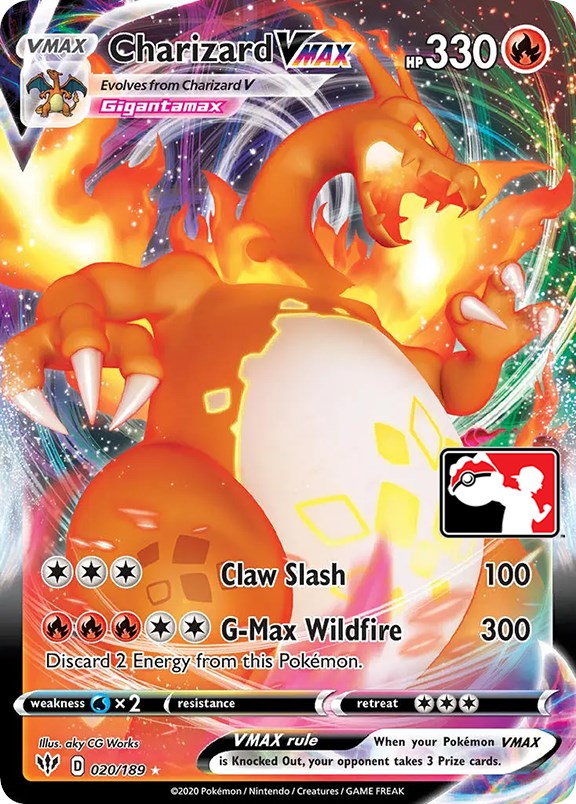 Charizard VMAX (020/189) [Prize Pack Series One] | Arkham Games and Comics