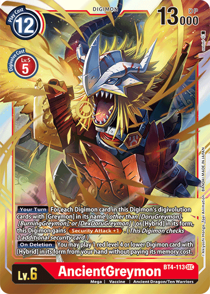 AncientGreymon [BT4-113] [Great Legend] | Arkham Games and Comics