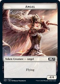 Angel // Saproling Double-sided Token [Core Set 2021 Tokens] | Arkham Games and Comics