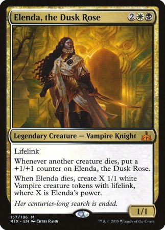 Elenda, the Dusk Rose [Rivals of Ixalan] | Arkham Games and Comics