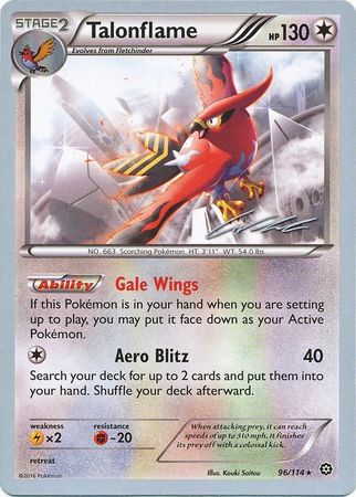 Talonflame (96/114) (Ninja Blitz - Cody Walinski) [World Championships 2016] | Arkham Games and Comics