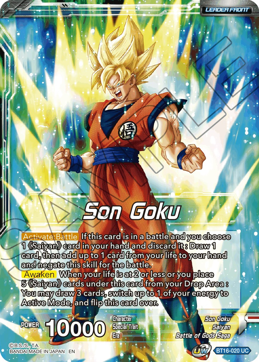 Son Goku // SSG Son Goku, Crimson Warrior (BT16-020) [Realm of the Gods Prerelease Promos] | Arkham Games and Comics