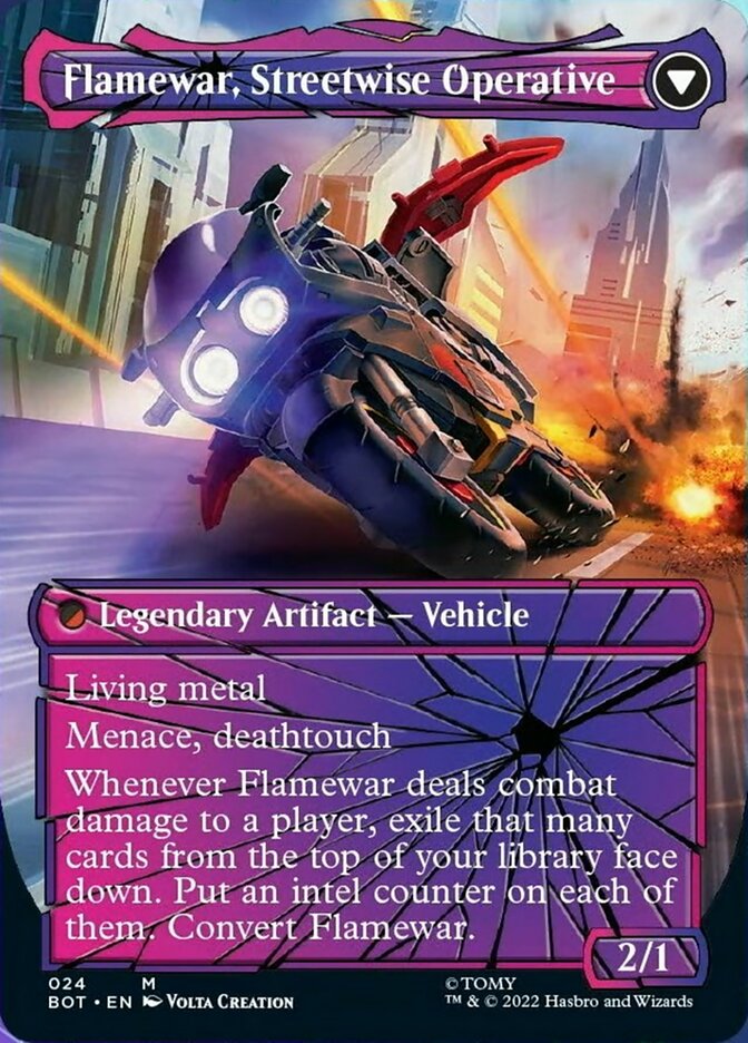 Flamewar, Brash Veteran // Flamewar, Streetwise Operative (Shattered Glass) [Universes Beyond: Transformers] | Arkham Games and Comics