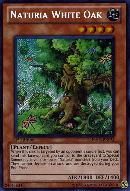 Naturia White Oak [HA04-EN051] Secret Rare | Arkham Games and Comics