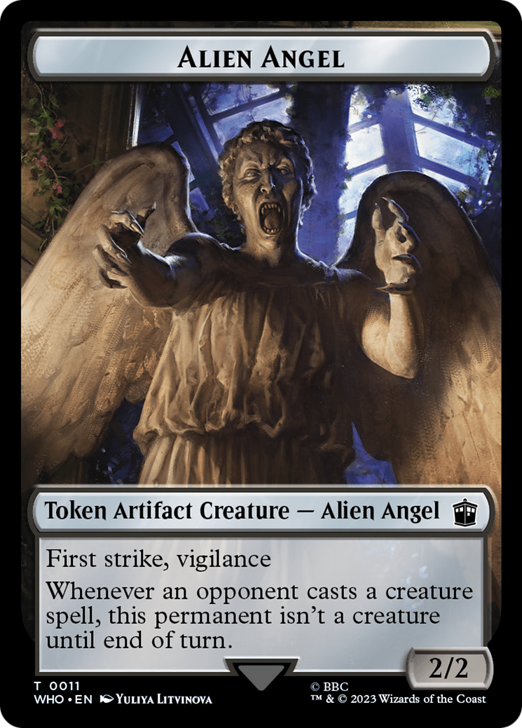 Alien Angel // Mutant Double-Sided Token [Doctor Who Tokens] | Arkham Games and Comics