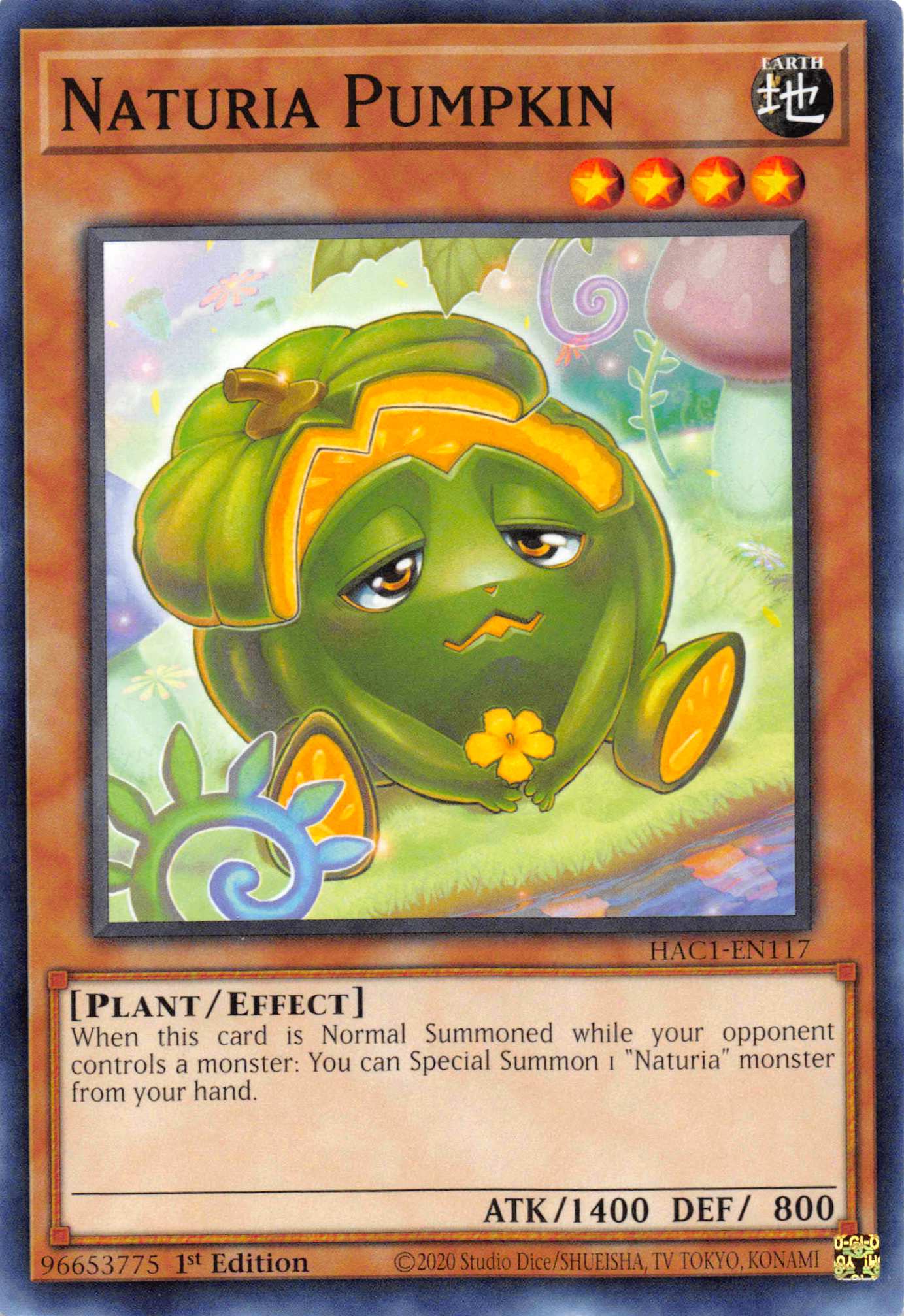 Naturia Pumpkin (Duel Terminal) [HAC1-EN117] Parallel Rare | Arkham Games and Comics