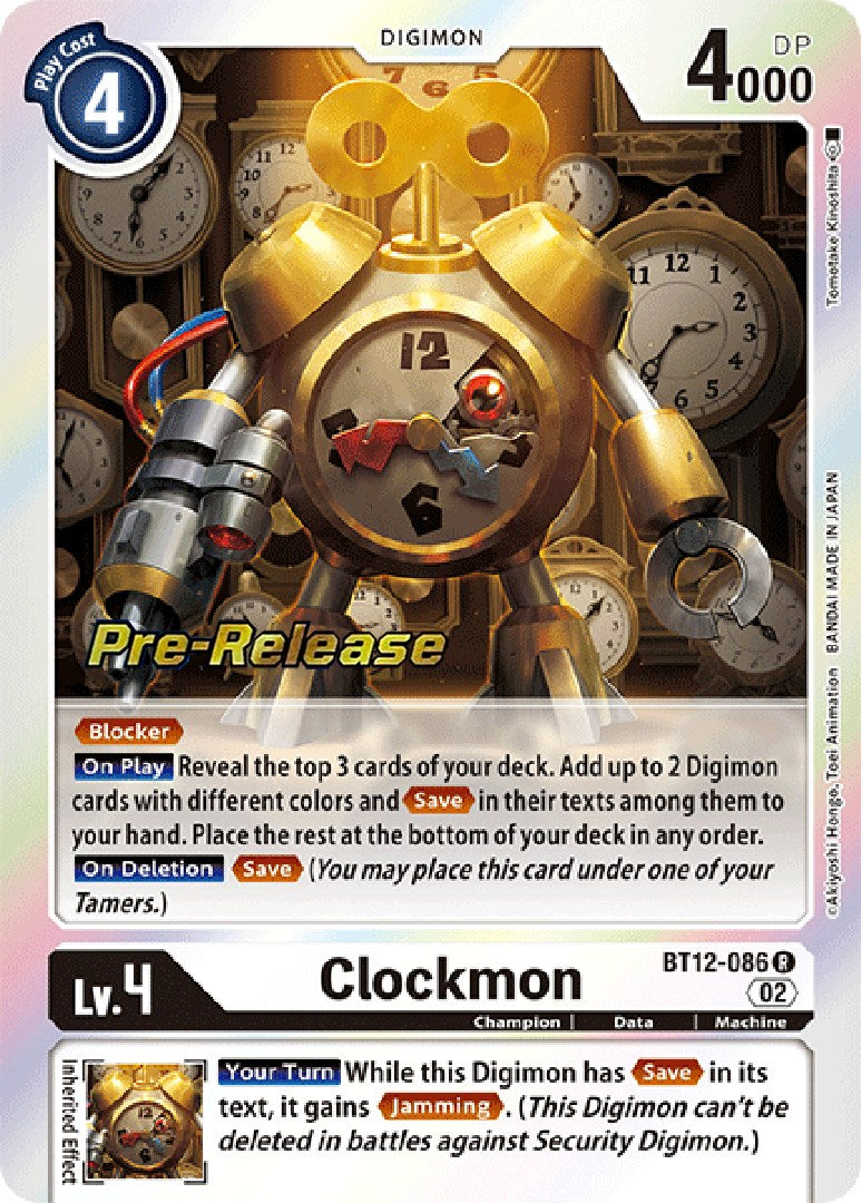 Clockmon [BT12-086] [Across Time Pre-Release Cards] | Arkham Games and Comics