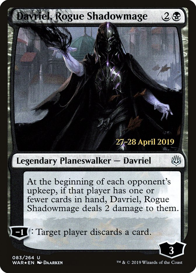 Davriel, Rogue Shadowmage  [War of the Spark Prerelease Promos] | Arkham Games and Comics