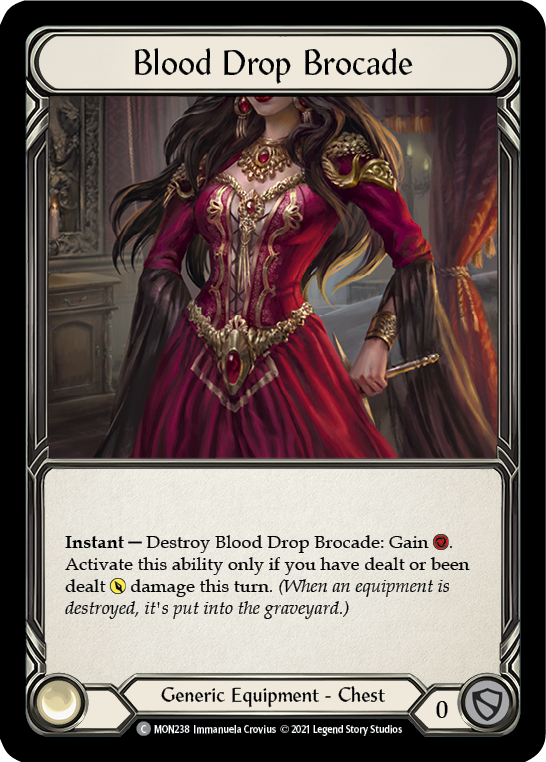 Blood Drop Brocade [MON238-CF] (Monarch)  1st Edition Cold Foil | Arkham Games and Comics